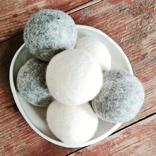 That Red House 100% Pure Wool Dryer Balls, 6 Natural Wool Dryer Balls