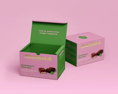 Crumble Charms Raspberry Ripe Bar 110g, With A Rich Coconut Base; Contains 2 Bars