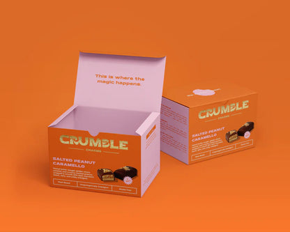 Crumble Charms Salted Peanut Caramello  Bar 110g, Sweet Meets Salty; Contains 2 Bars (Copy)