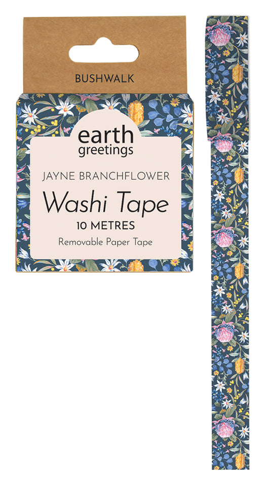 Earth Greetings Washi Tap, Bushwalk Design From The Jayne Branchflower Collection