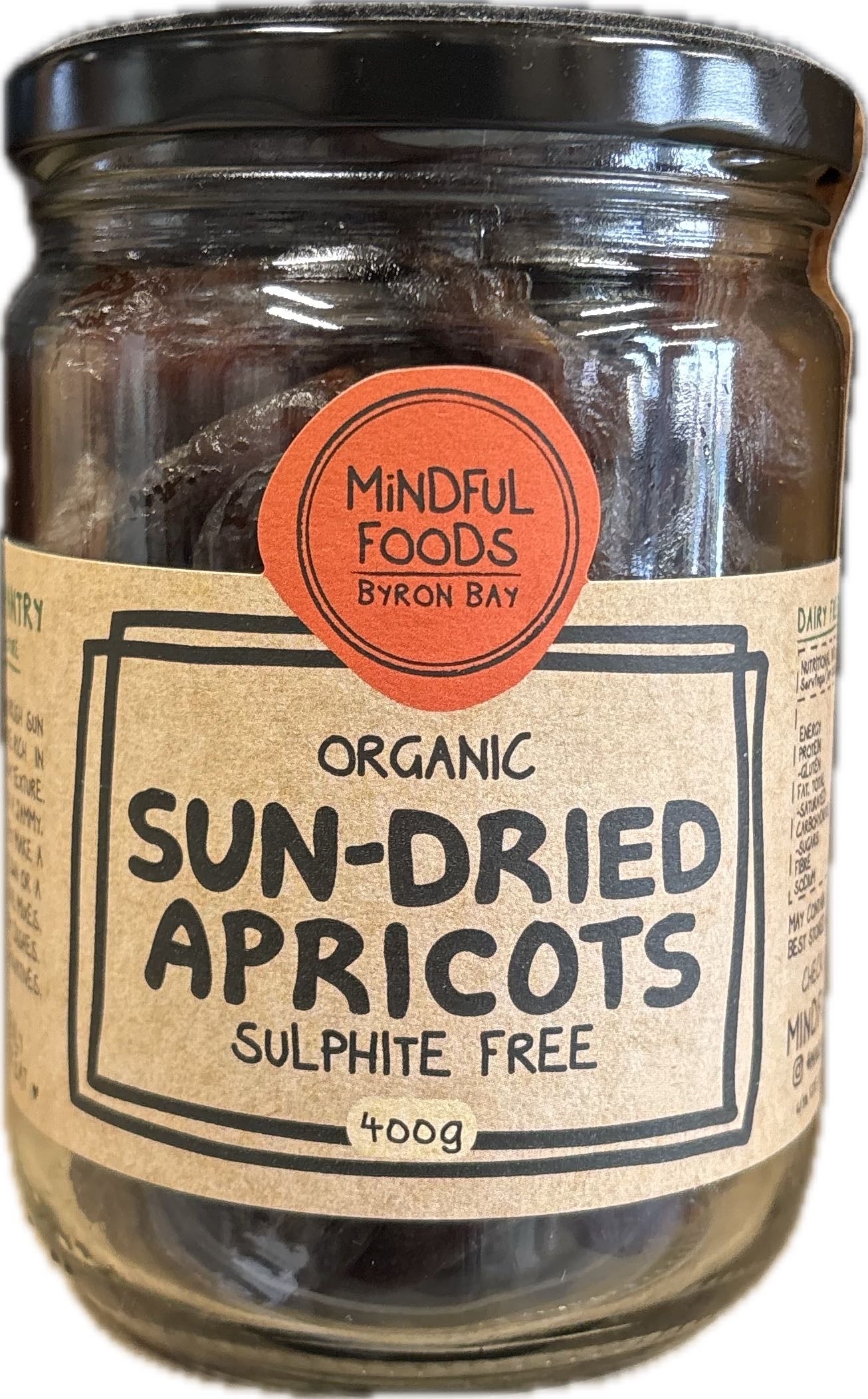 Mindful Foods Organic Sun-Dried Apricots 400g Or 700g, Sulphite Free