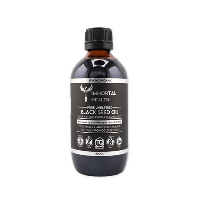 Immortal Health Pure Unfiltered Black Seed Oil 100mL Or 200mL, TQ Certified