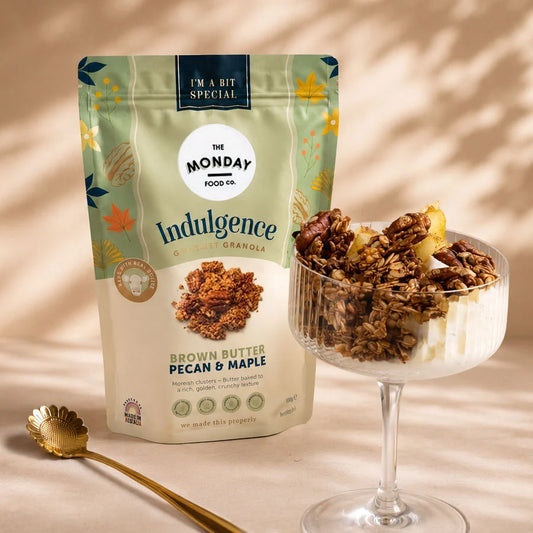 The Monday Food Co. Indulgence Gourmet Granola 300g, Brown Butter Pecan & Maple