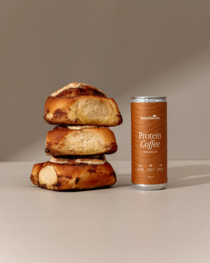 Innerbloom Cinnamon Bun Protein Coffee 240mL, Only 116 Calories Per Serve