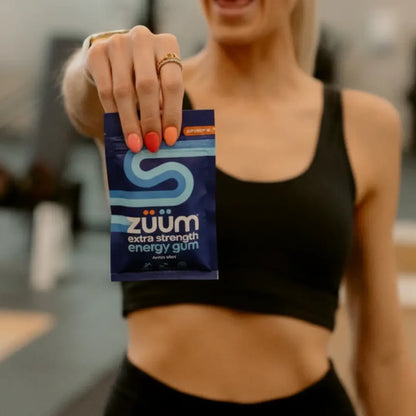 Zuum Extra Strength Double Caffeine Energy Gum 10 Pieces 23.5g Or A Carton Of 16, Arctic Mint Flavour