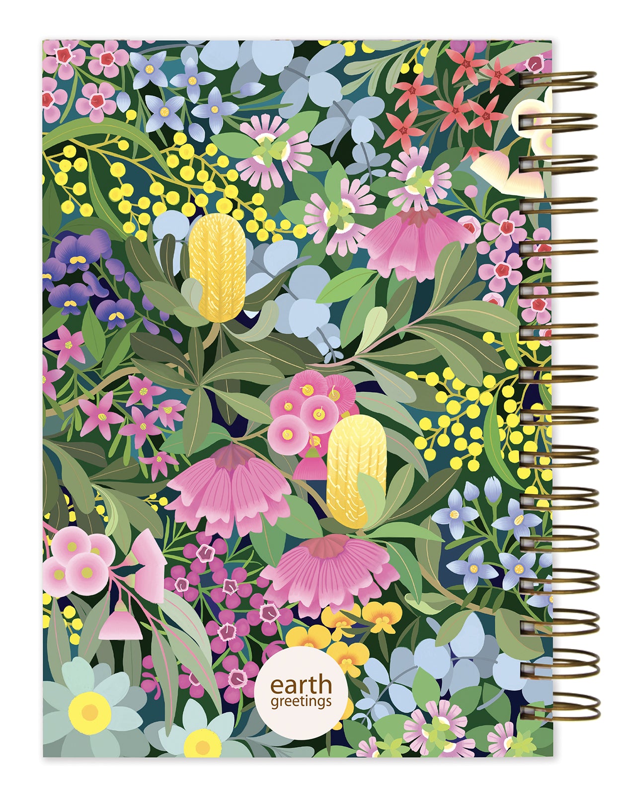 Earth Greetings Your Journal, 200 Lined Pages, Where Flowers Bloom Design From The Claire Ishino Collection