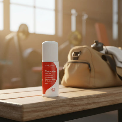 Amazing Oils Magnesium Joint Gel Roll-On 60mL, With MSM, Kunzea, Ginger & Arnica