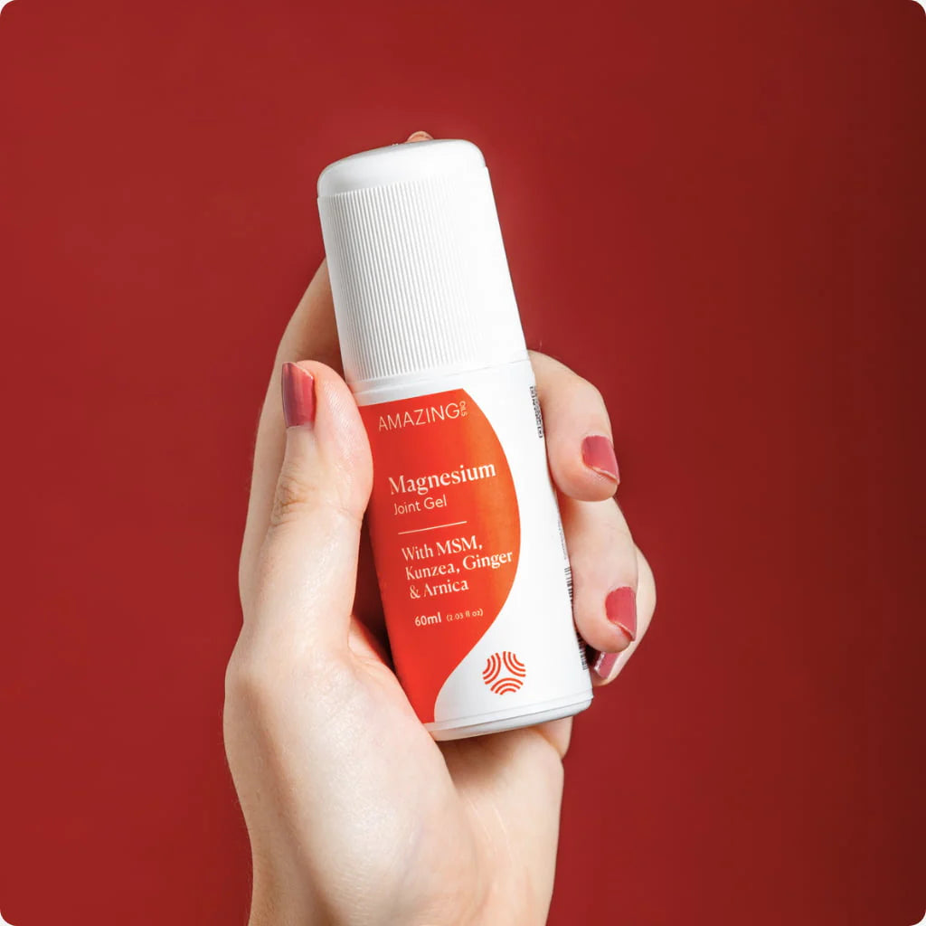 Amazing Oils Magnesium Joint Gel Roll-On 60mL, With MSM, Kunzea, Ginger & Arnica