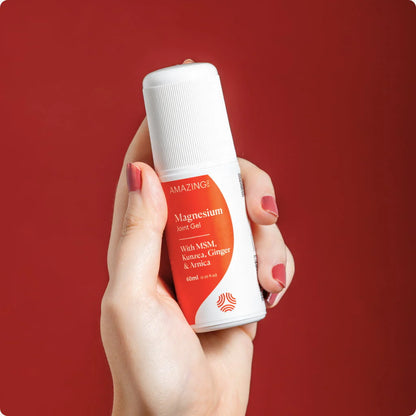 Amazing Oils Magnesium Joint Gel Roll-On 60mL, With MSM, Kunzea, Ginger & Arnica