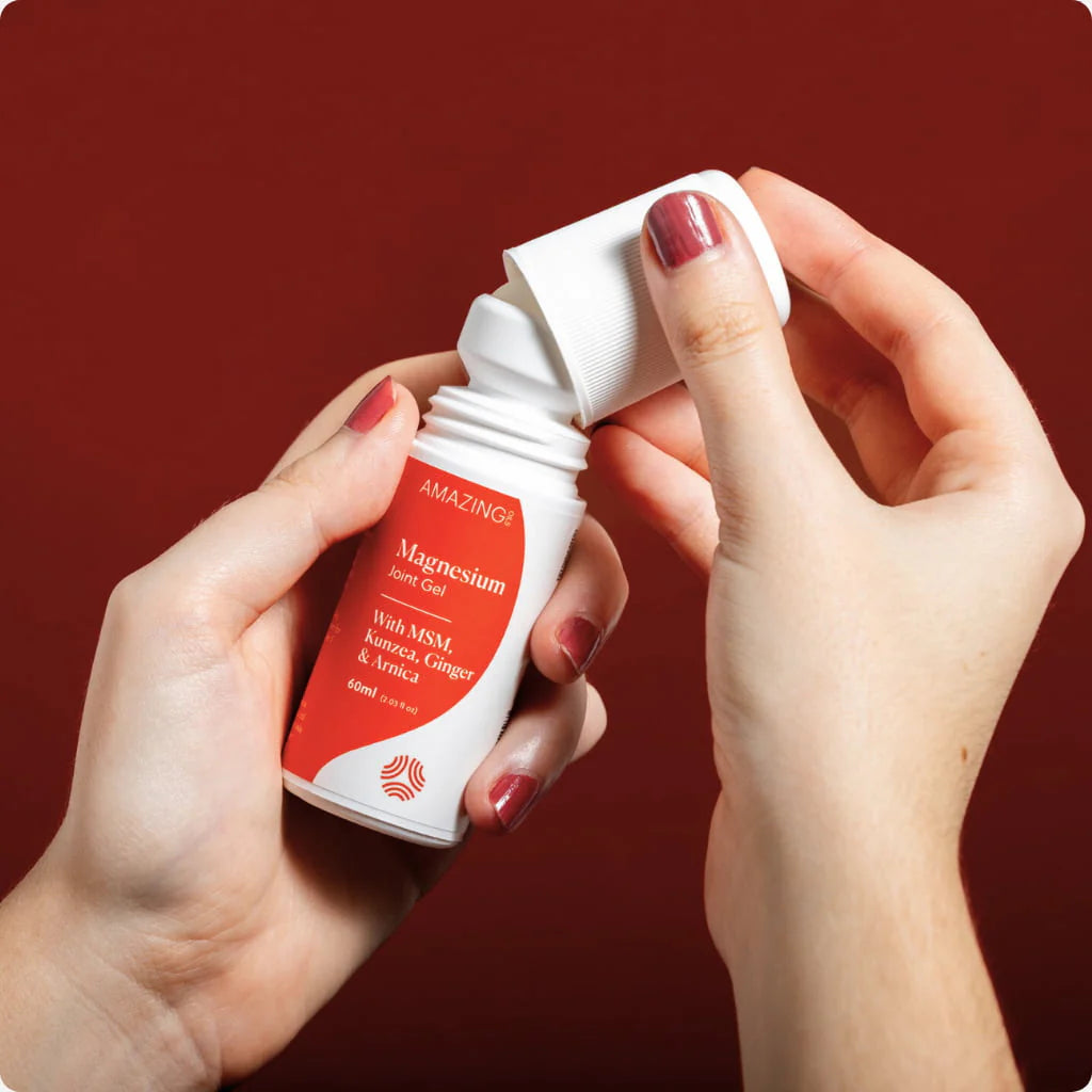Amazing Oils Magnesium Joint Gel Roll-On 60mL, With MSM, Kunzea, Ginger & Arnica