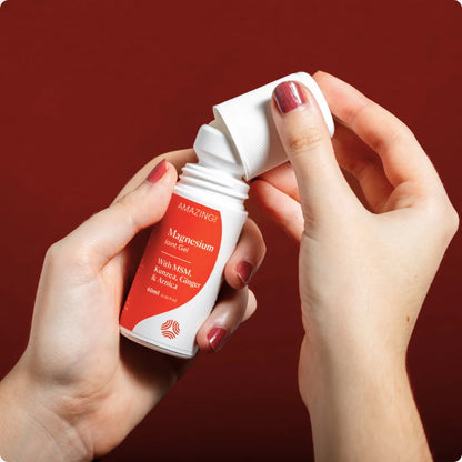 Amazing Oils Magnesium Joint Gel Roll-On 60mL, With MSM, Kunzea, Ginger & Arnica