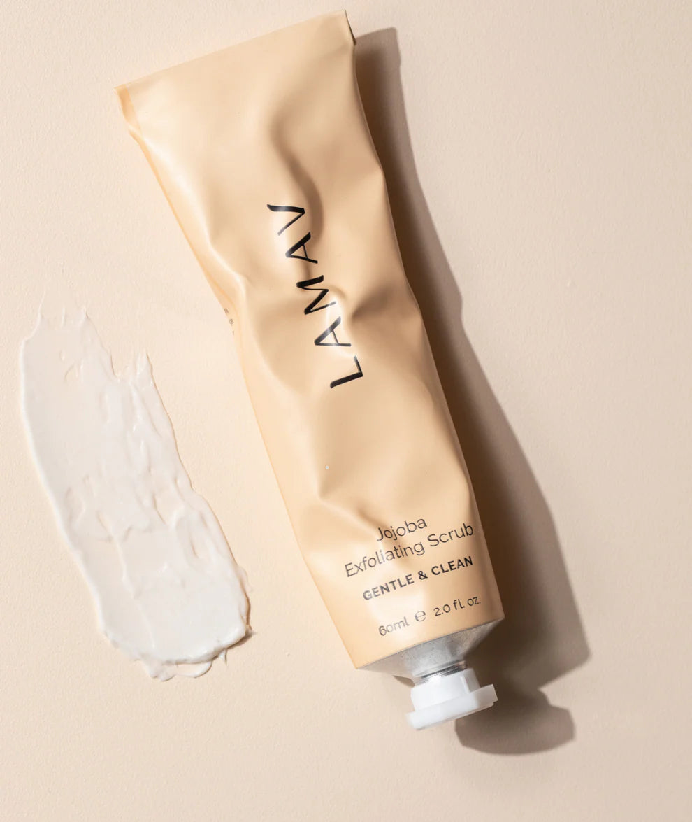 LAMAV Jojoba Exfoliating Scrub 60mL, With Natural Fruit AHAs