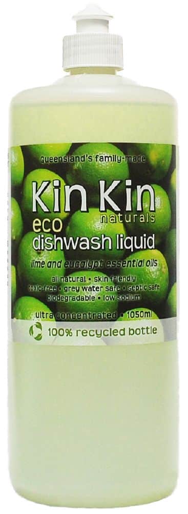 Kin Kin Naturals Eco Dishwash Liquid 1050mL, Lime & Eucalyptus Essential Oils