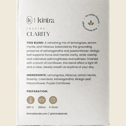 Kintra Herbal Tea Clarity 25 Tea Bags, Focus & Mental Brightness