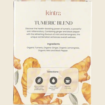 Kintra Turmeric Blend Tea Bags 25 Bags, Warming Anti-Inflammatory Herbal Tea