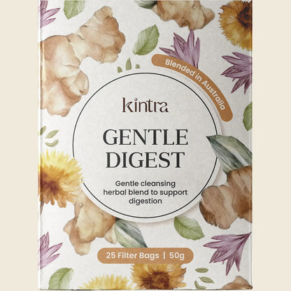 Kintra Herbal Tea Gentle Digest 25 Tea Bags, Settling Tummy Support