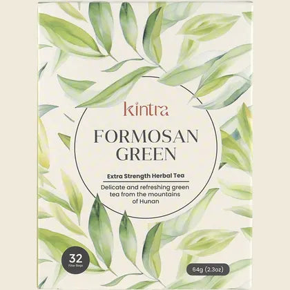 Kintra Formosan Green Tea 32 Bags, Smooth Organic Taiwanese Green Tea