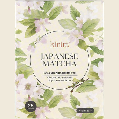 Kintra Japanese Matcha Tea Bags 25pk, Smooth Antioxidant Green Tea