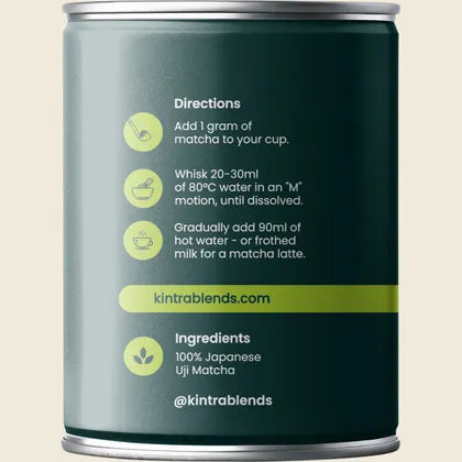 Kintra Matcha Japanese Uji 110g, Authentic Ceremonial Green Tea Powder