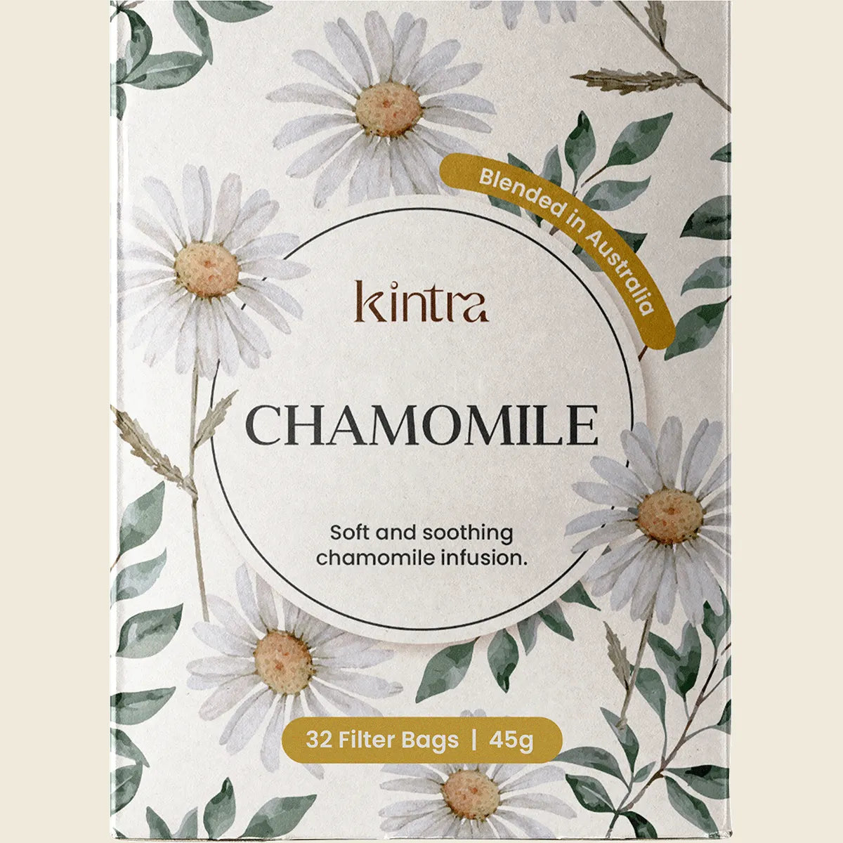 Kintra Herbal Tea Chamomile 32 Tea Bags, Gentle Sleep & Digestive Support