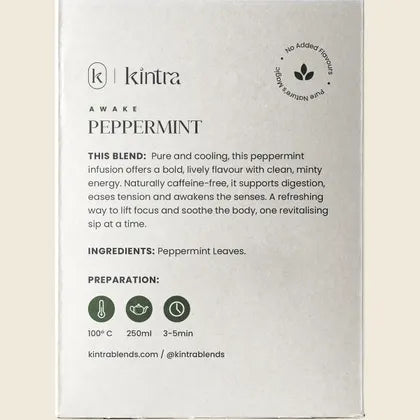 Kintra Herbal Tea Bags Peppermint 25pk, Pure Mint Refresh