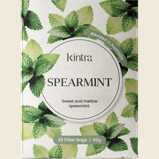 Kintra Herbal Tea Bags Spearmint 25pk, Gentle Mint Freshness