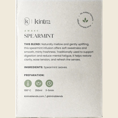 Kintra Herbal Tea Bags Spearmint 25pk, Gentle Mint Freshness
