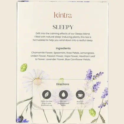 Kintra Herbal Tea Bags Sleepy 25pk, Nighttime Herbal Calm