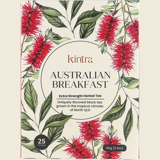 Kintra Herbal Tea Australian Breakfast 25 Tea Bags, Smooth Herbal Breakfast Blend