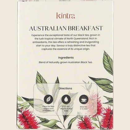Kintra Herbal Tea Australian Breakfast 25 Tea Bags, Smooth Herbal Breakfast Blend