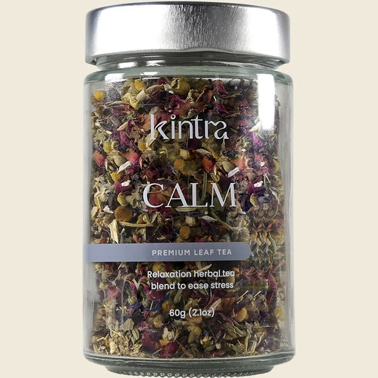 Kintra Foods Calm & Relax Premium Loose Leaf Tea 60g, Relaxation and Stress Ease