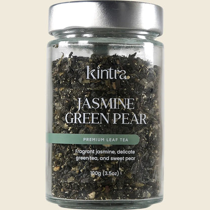 Kintra Loose Leaf Tea Jasmine Green Pear 100g, Floral–Fruity Green Harmony