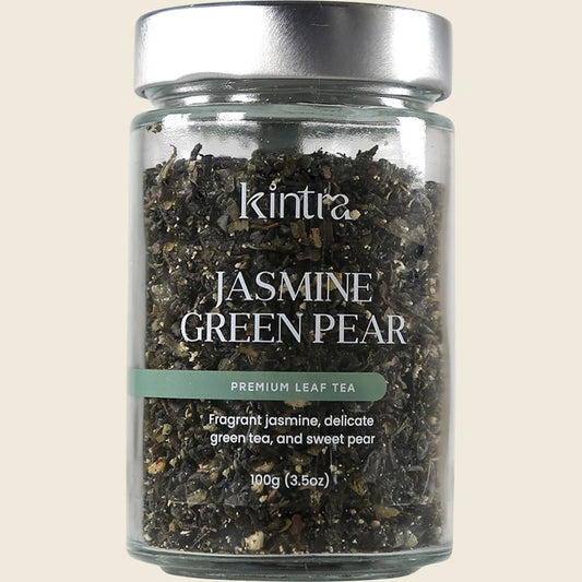 Kintra Loose Leaf Tea Jasmine Green Pear 100g, Floral–Fruity Green Harmony