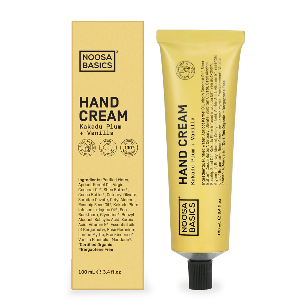 Noosa Basics Hand Cream 100ml, Certified Organic With Kakadu Plum & Vanilla {Mature Skin }