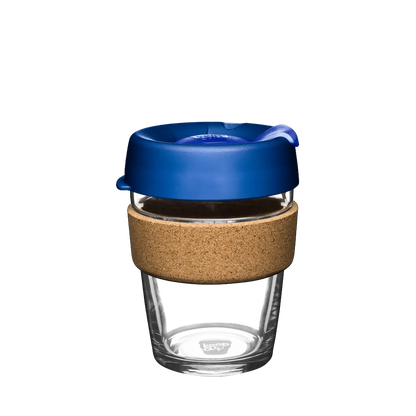 KeepCup Brew Glass Cup With A Cork Band | XS-6oz, S-8oz, M-12oz Or L-16oz, Please Select Your Colour Combination