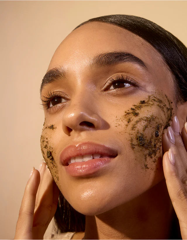 Acure Brightening Facial Scrub 118mL, With Sea Kelp & Green Clay