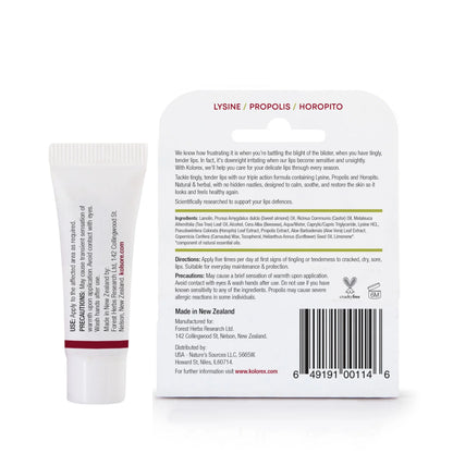 Kolorex Kolsore® Triple Action Lip Ointment 5g, With Lysine, Propolis & Horopito