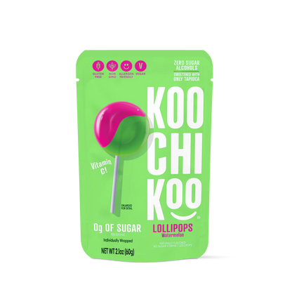 Koochikoo Organic No Sugar Lollipops 60g, Vitamin C & Watermelon Flavoured