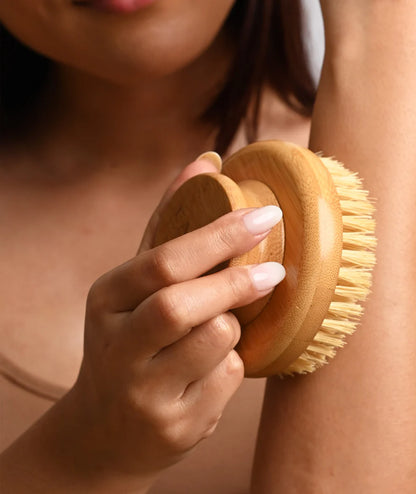 LAMAV Garshana Dry Body Brush, Vitality-Boosting Exfoliation