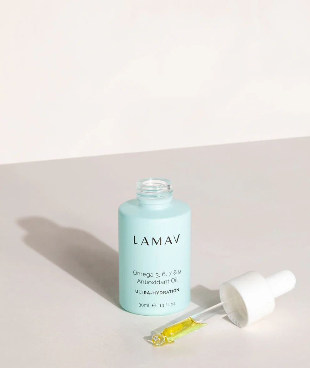 LAMAV Omega 3, 6, 7 & 9 Antioxidant Oil 30mL, Ultra-Nourishing Renewal