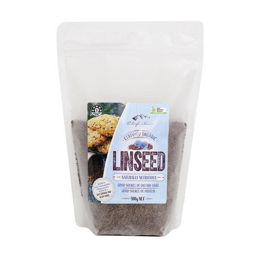 Chef's Choice Certified Organic Australian Linseed 500g, Naturally Nutritious