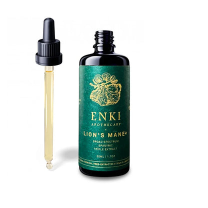 Enki Apothecary Lion's Mane Mushroom Tonic 50mL, Broad Spectrum spagyric Triple Extract