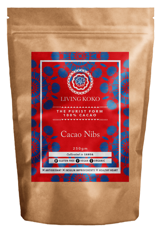Living Koko Samoan Organic Roasted Cacao Nibs 250g, The Purist Form 100% Cacao