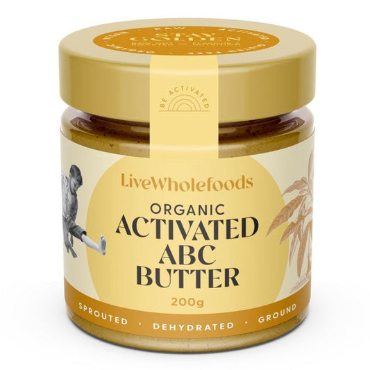 Live Whole Foods Organic Activated ABC Butter {Almonds, Cashews & Brazil Nuts} 200g, Sprouted & Dehydrated