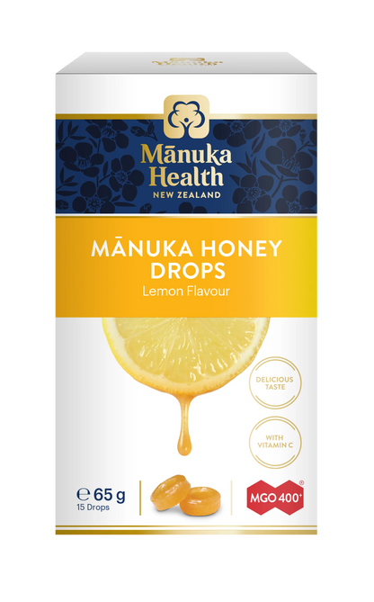 Manuka Health Manuka Honey Drops 65g, Lemon Flavour