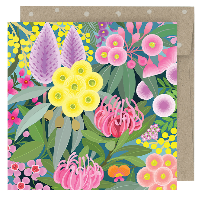 Earth Greetings Native Gems Mini Card, Claire Ishino Collection (Includes One Card & One Kraft Envelope)