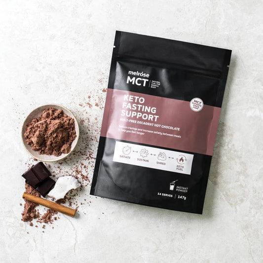 Melrose MCT Keto Fasting Support 147g, Guilt-Free Decadent Hot Chocolate To Reduce Cravings