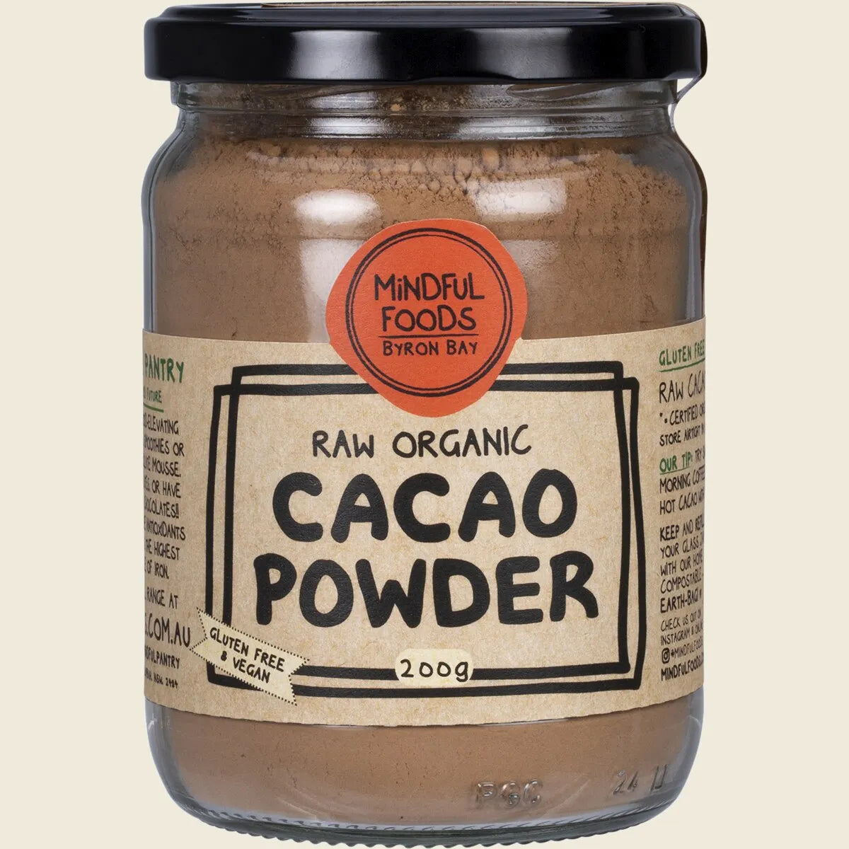 Mindful Foods Organic & Raw Cacao Powder 100g, 200g Or 440g, A Mood-Elevating Superfood