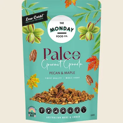 The Monday Food Co. Paleo Friendly Pecan & Maple Gourmet Granola 300g, Low Carb
