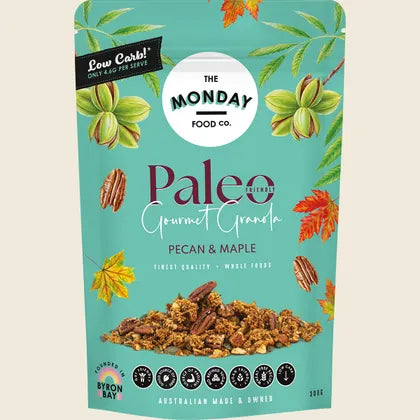 The Monday Food Co. Paleo Friendly Pecan & Maple Gourmet Granola 300g, Low Carb